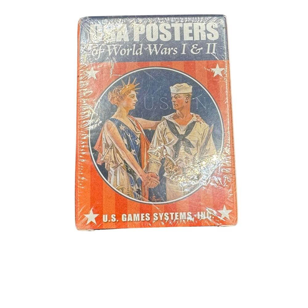 USA Posters of World Wars I and II by U. S. Game Systems Playing Cards NEW